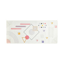 Load image into Gallery viewer, Geometric Glitch Deskmat - White