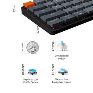 Keychron K7 Ultra-Slim Wireless Hotswappable 65% Mechanical Keyboard